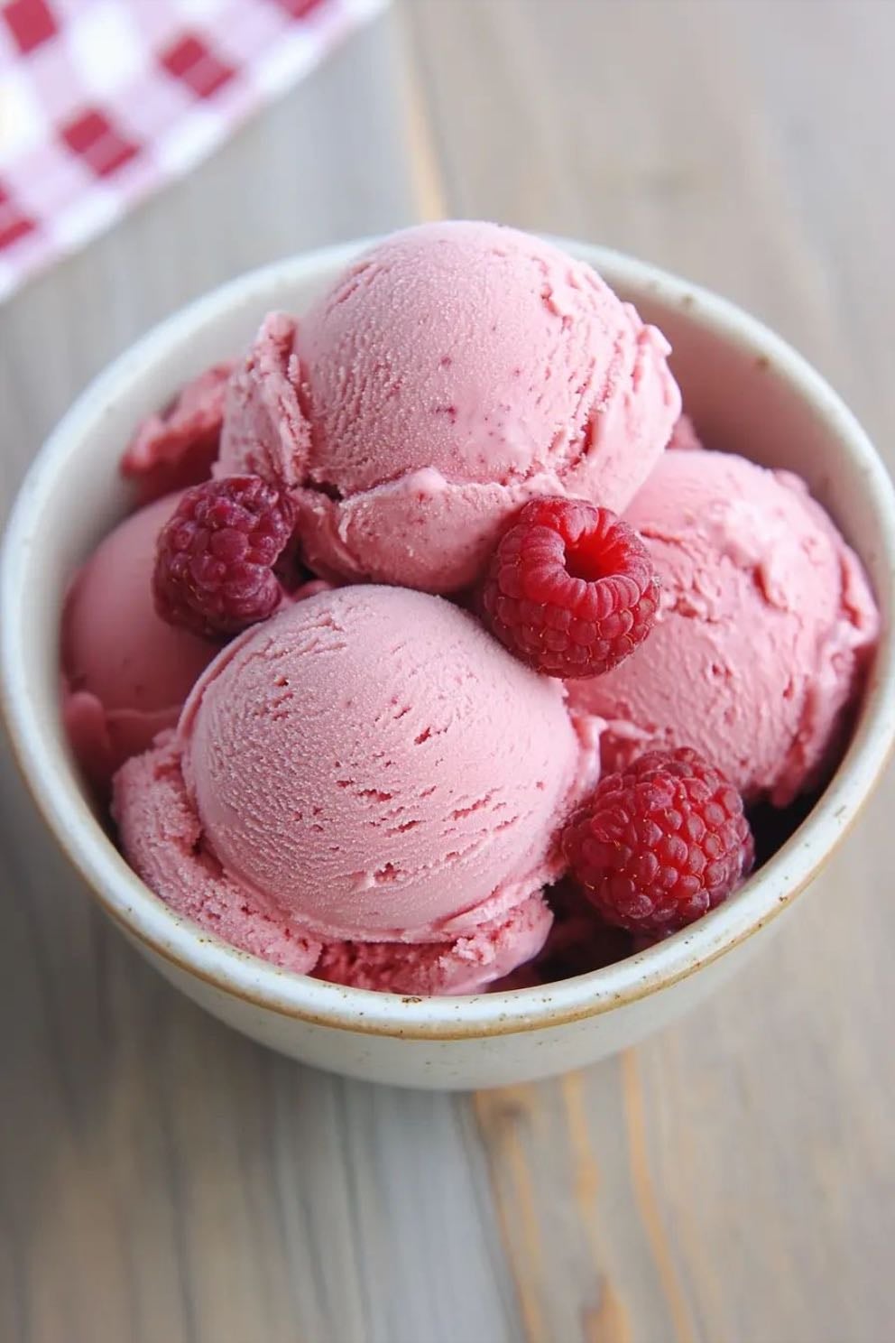 raspberries ice cream - this is THE ice cream