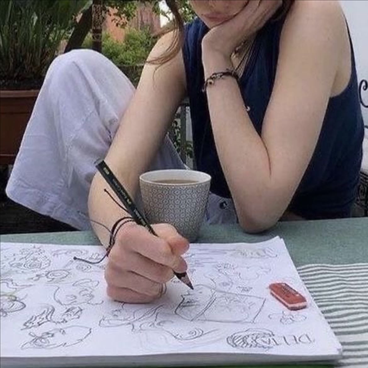Drawing - I love seeing me turn this empty page into something beautiful