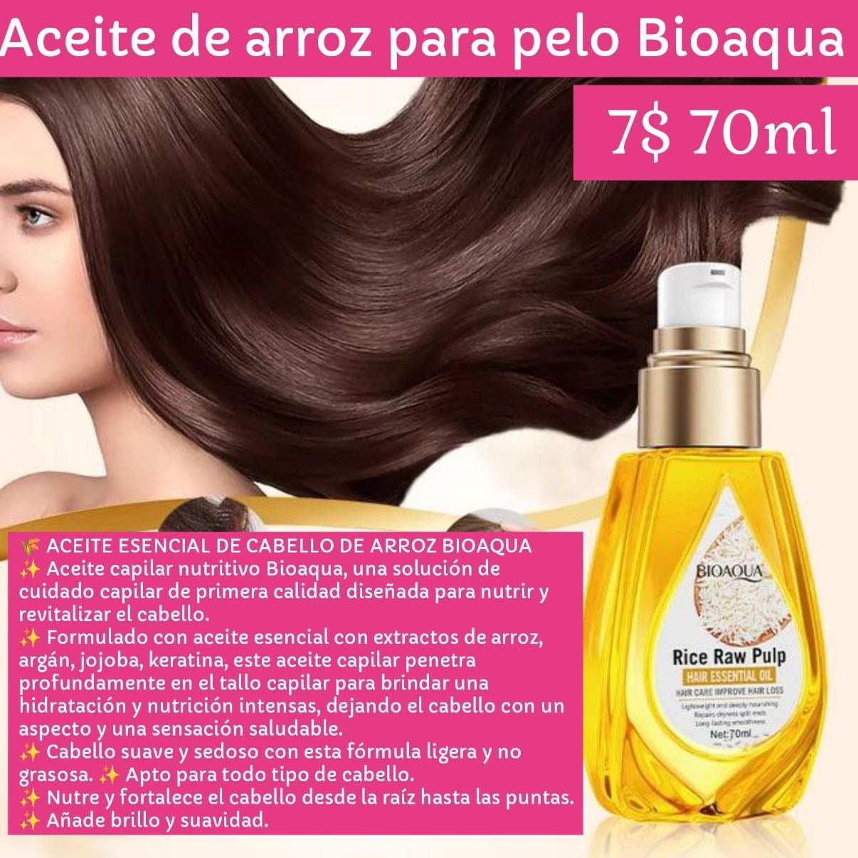 Aceite de arroz - Es literalmente el mejor aceite para el pelo del mundo, desde la primera aplicaciΓ³n hay grandes resultados (yo lo compro de Temu). π§΄β¨π