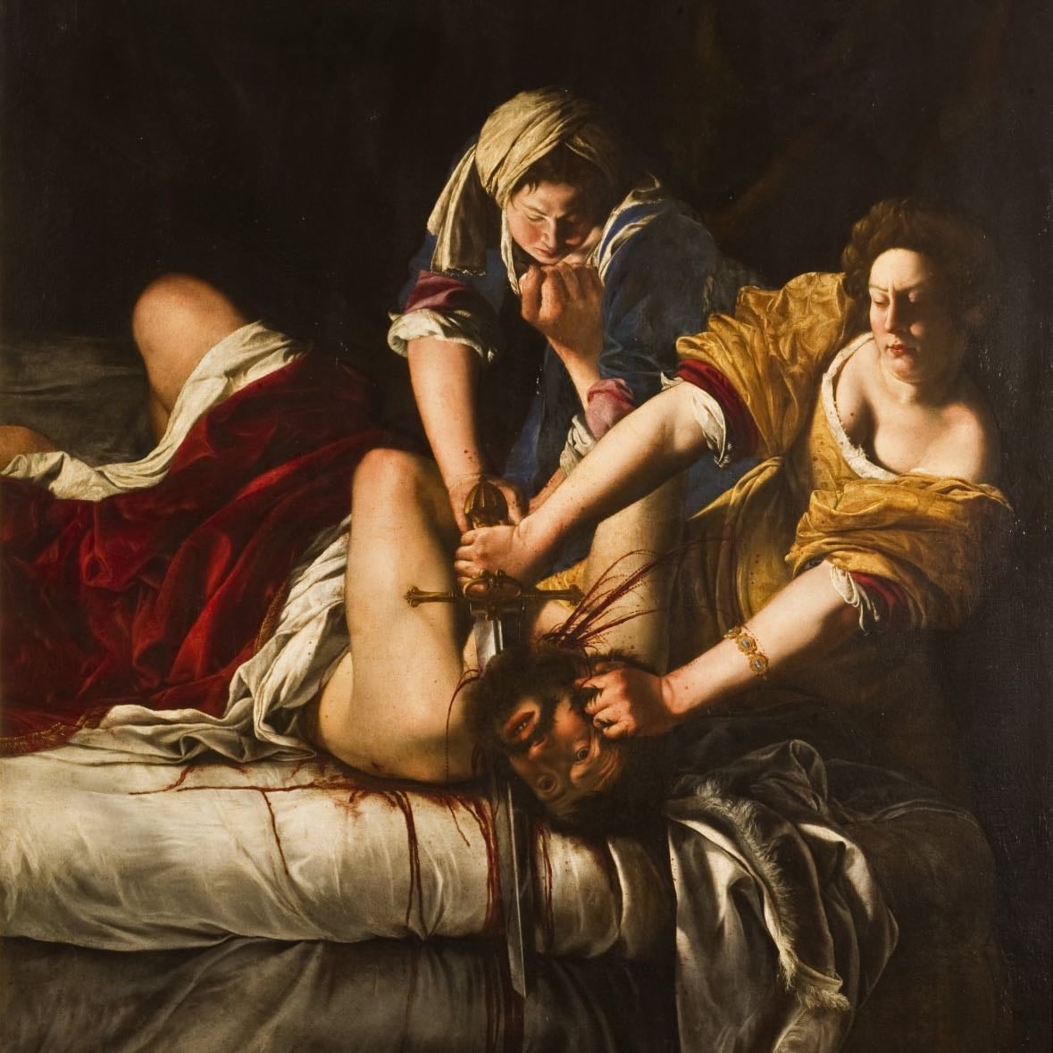 Judith and her maidservant slaying holofernes - Artemisia Gentileschi