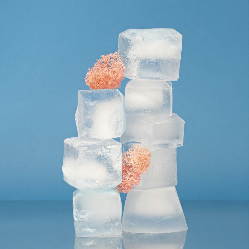 Hielo en cara