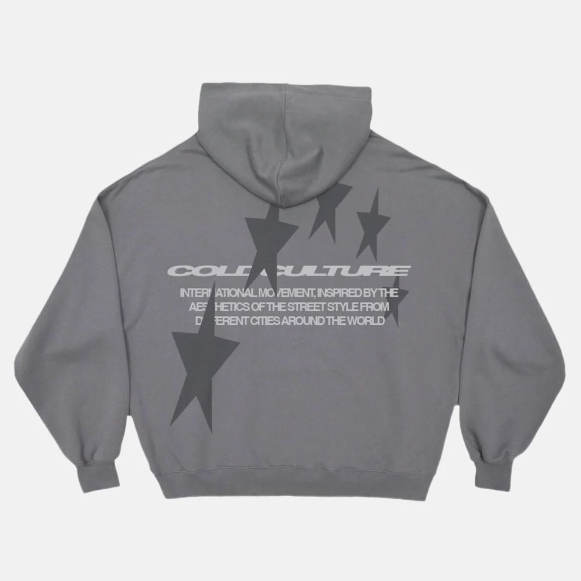 cold culture cosmos arc hoodie - en india ink, smokie o light grey