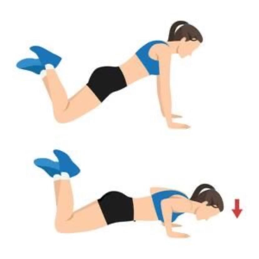 25 knee push ups.