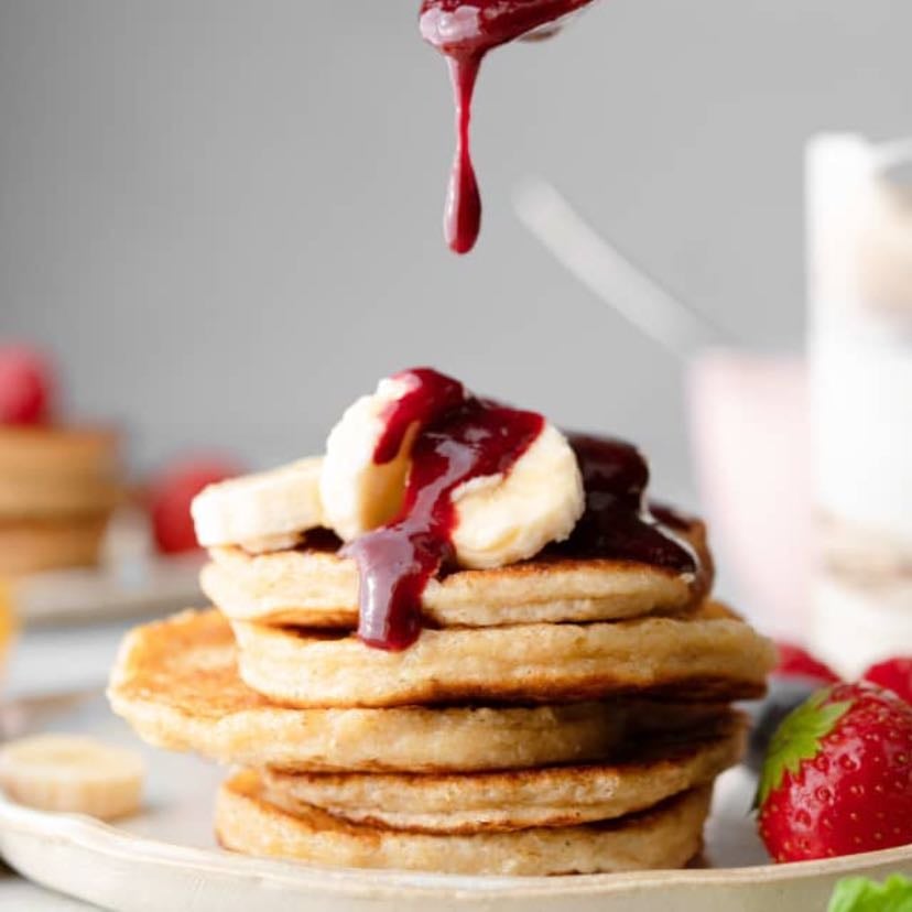 Pancake con queso cottage