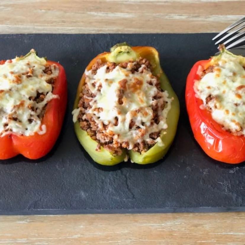 Pimientos rellenos con carne