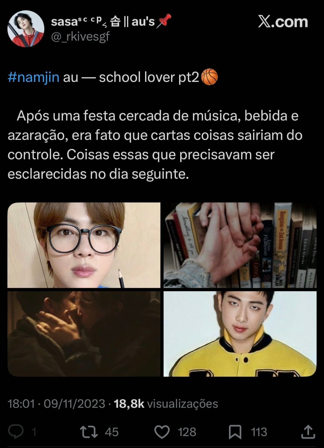 jin nerd/ nam jogador ⛹️