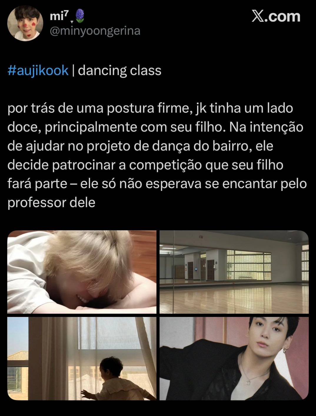 jm prof de dança/ jk pai de aluno