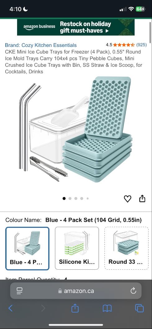 Pebble Ice trays - (Amazon most likely)