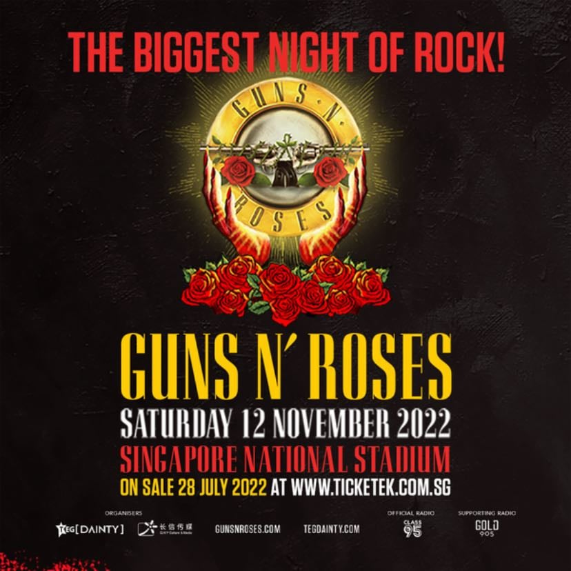 guns ‘n roses tour 2022 - my dad went with his friend but wouldn’t let me come cus i was too young at the time😔😔