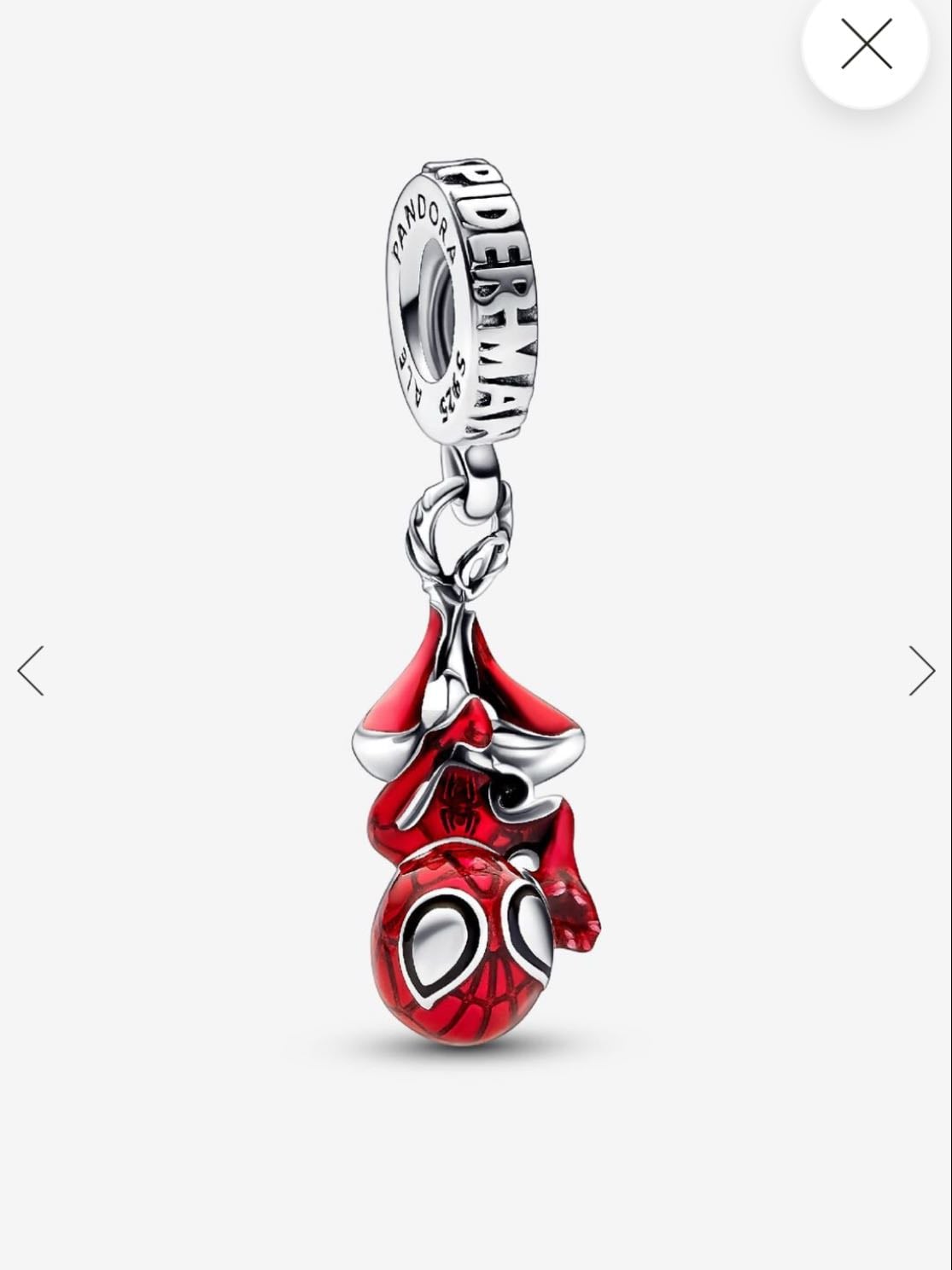Hanging spider-man dangle charm - £70.00