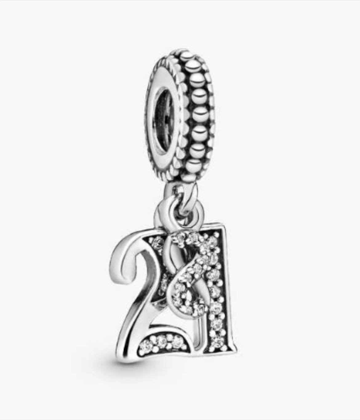 21st celebration dangle charm - £50.00