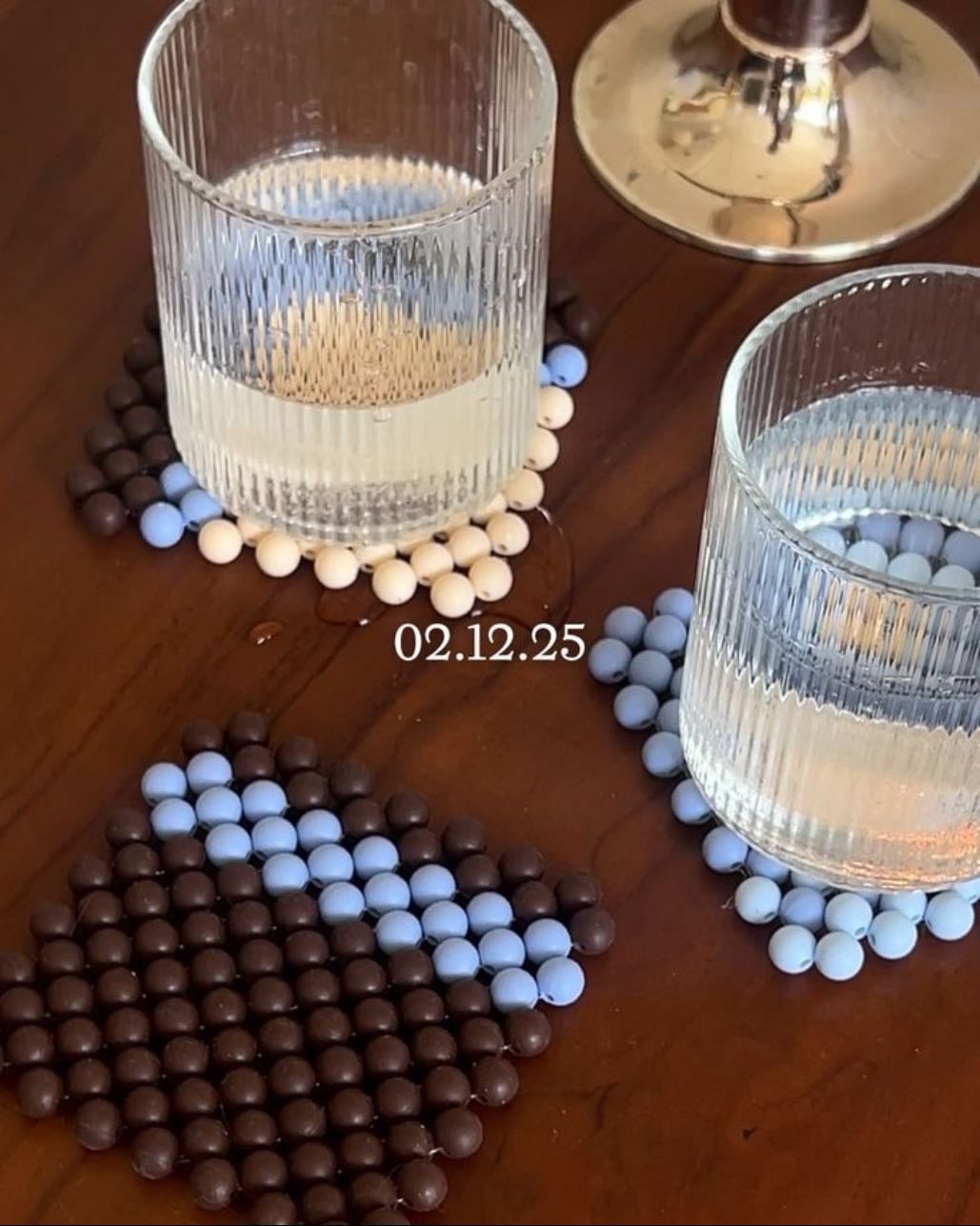 Beaded coaster