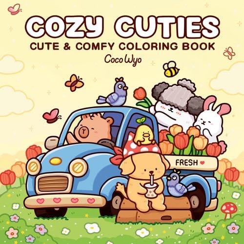 Cozy Cuties: Coloring Book for Adults and Kids (Cozy Spaces Coloring) - Coco Wyo · 2025