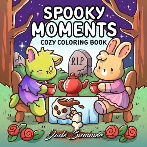 Spooky Moments: Cute Coloring Book for Adults and Teens with Adorable Characters and Creepy Scenes for Relaxation (Comfy and Cozy Coloring Books) - Jade Summer · 2024