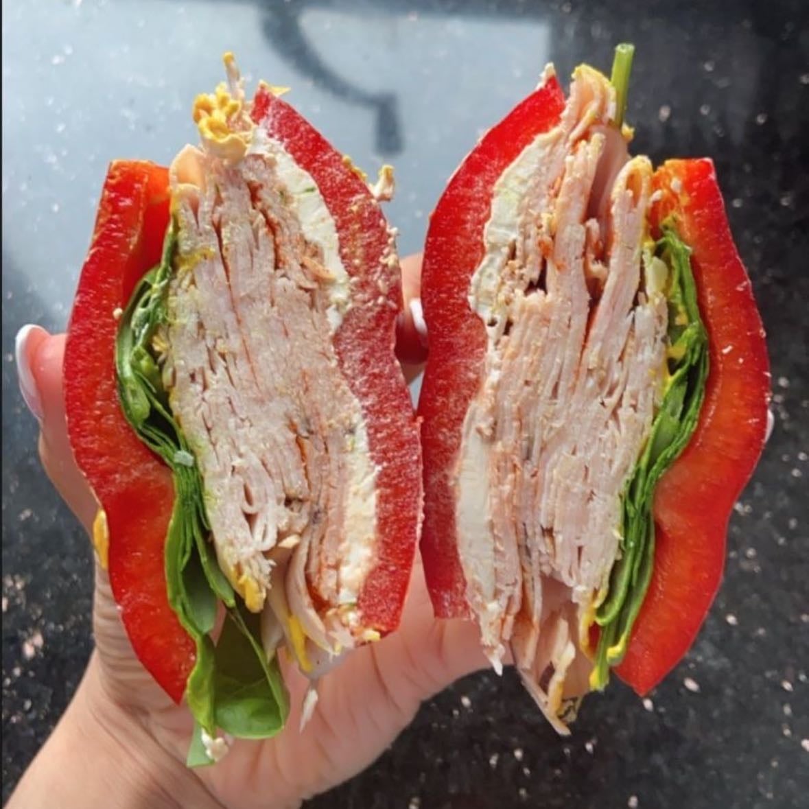 sandwich de pimientos