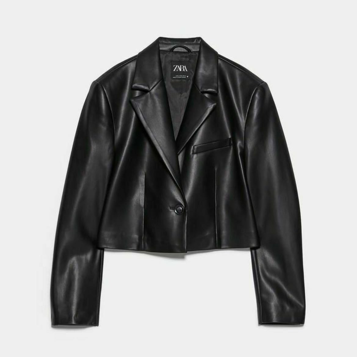blazer cuero