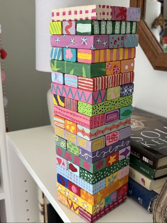 paint jenga blocks