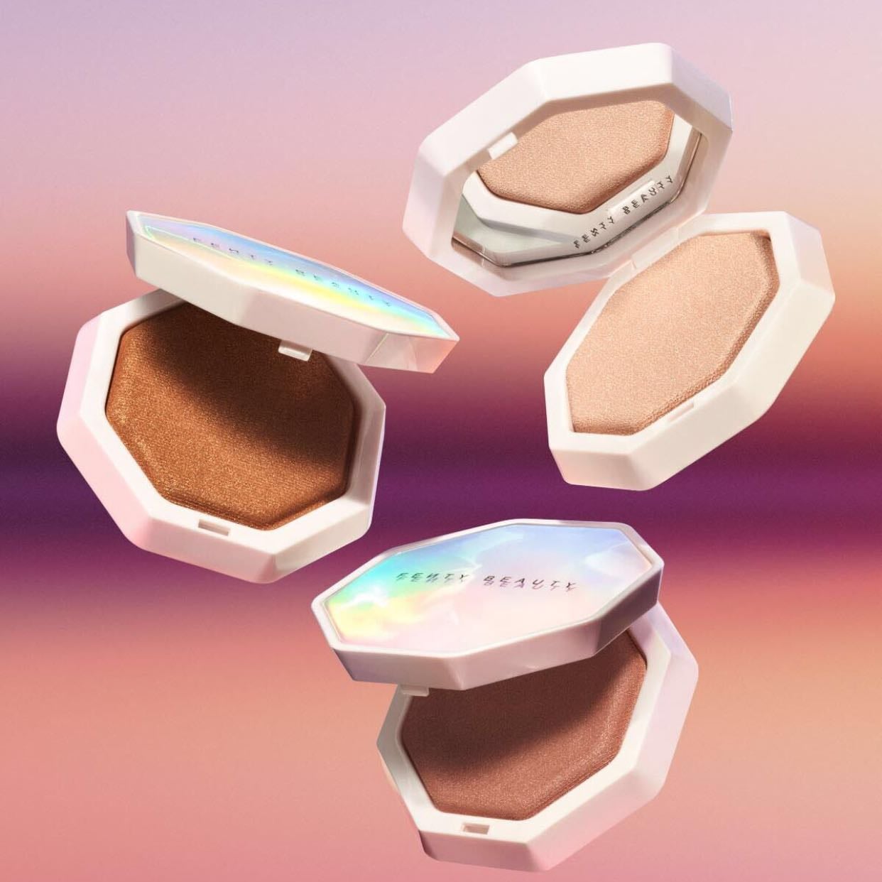 Demi glow Fenty - Iluminador compacto (Tono 01 pretty pearlz)