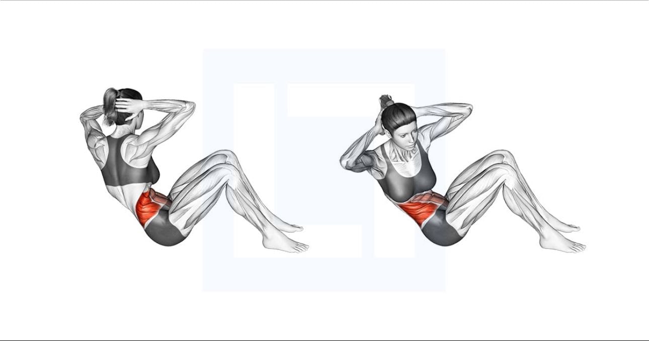 Russian twists - Wourkout (3 rounds) -Core & waist-