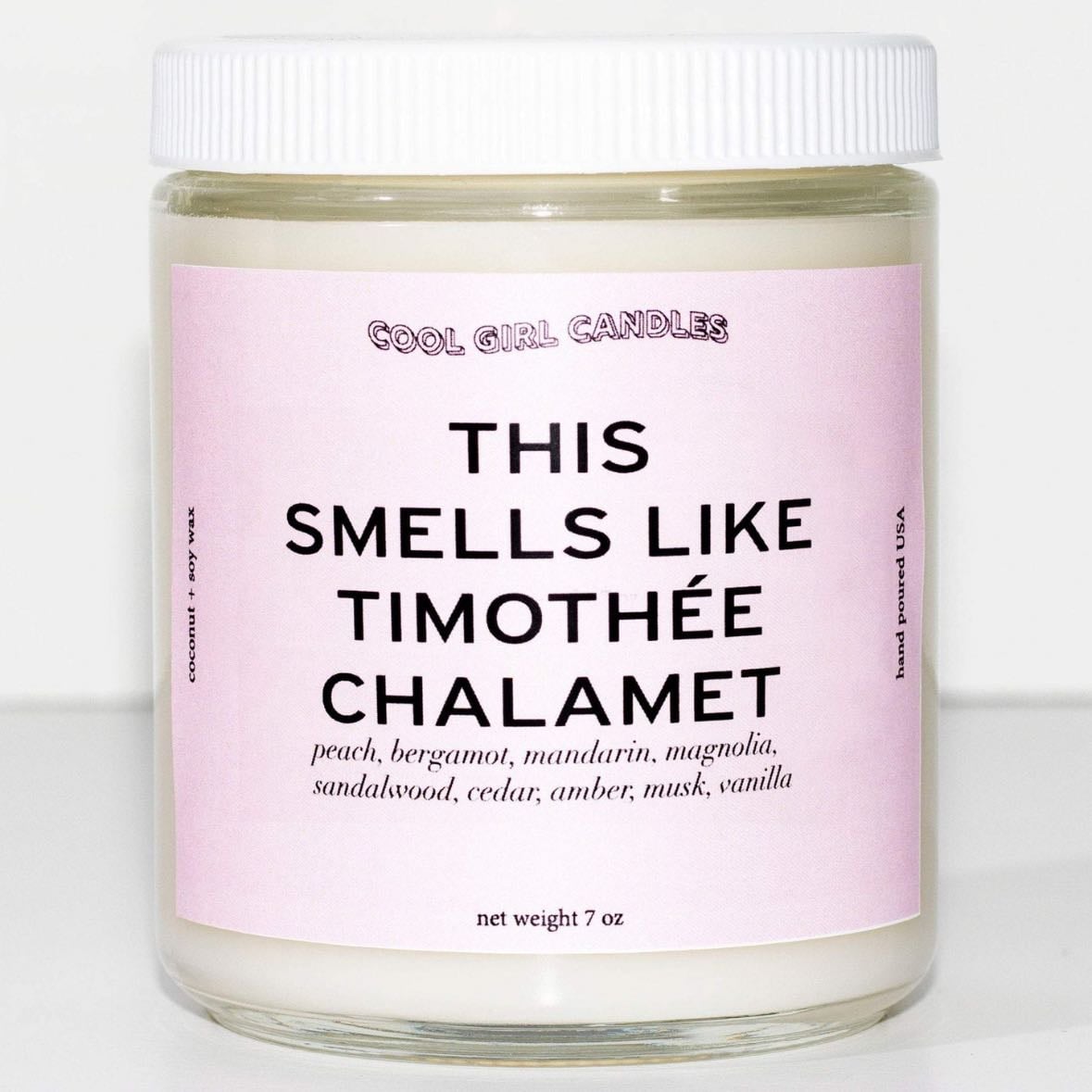 this candle smells like timothée chalamet - cool girl candles