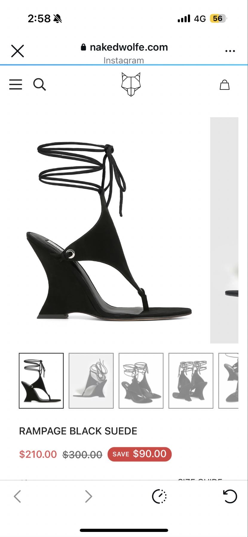 Naked wolf heels