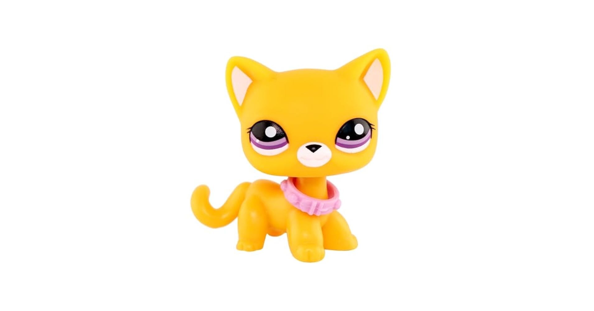 Amazon - FFTYAOPB Mini Pet Shop Jouets pour animaux de compagnie – Jouet pour chat à poil court – Jouet à collectionner pour chat teckel cocker épagneul dogue allemand – avec accessoires