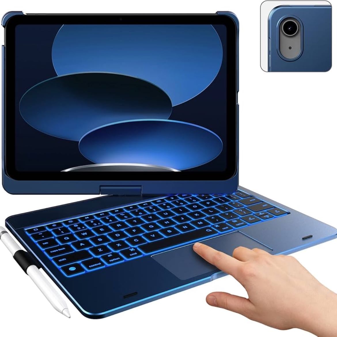 Amazon.com: typecase Keyboard Case for iPad 11th (A16, 2025) and iPad 10th Gen (10.9″, 2022) – No Trackpad, 11-Color Backlight, 360° Rotatable, 7 Use Modes, Thin & Lightweight – Midnight Blue : Electronics - Shop the Store on Amazon ›