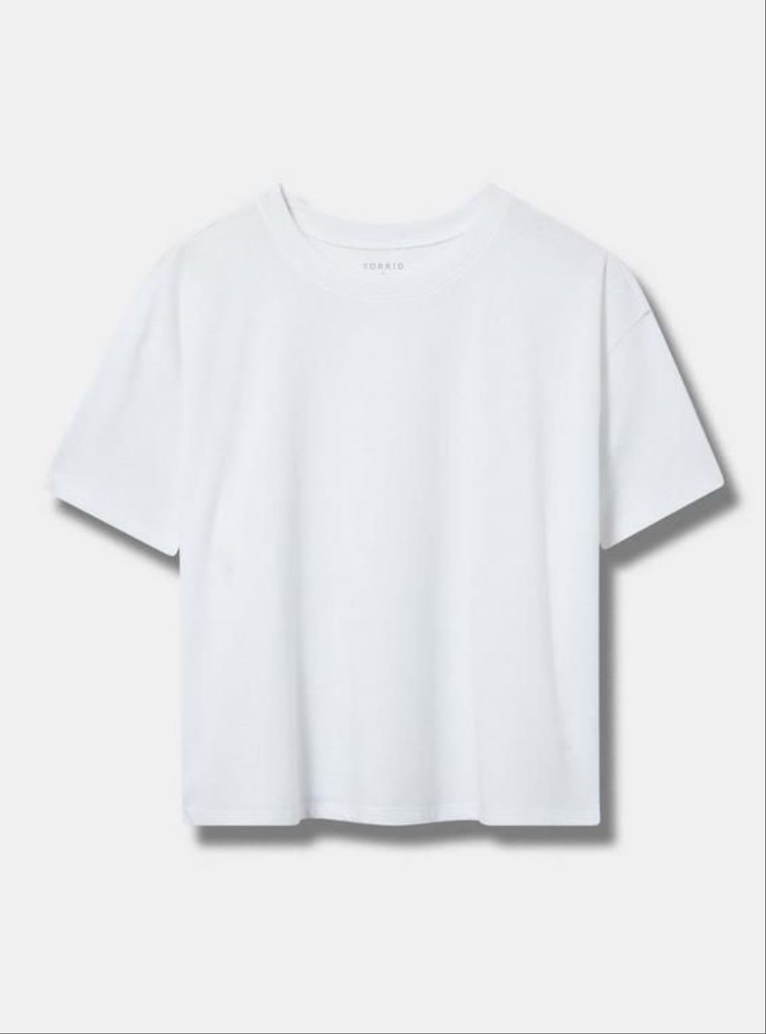 White relaxed tee