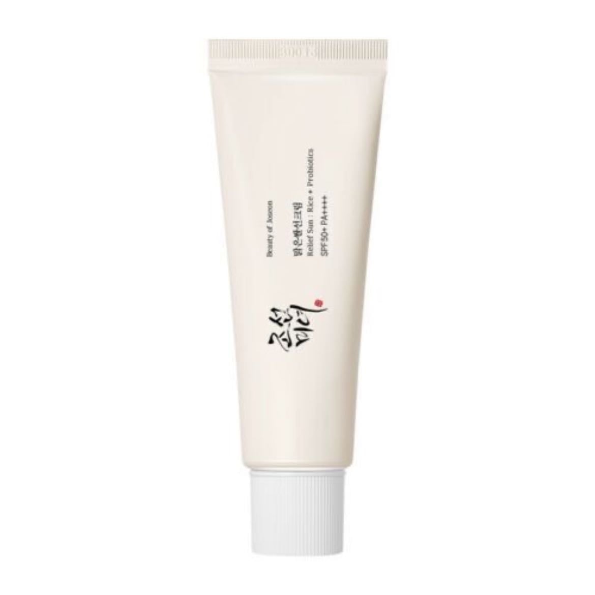 Beauty Of Joseon Relief Sun - me encanta por que es súper ligero y no hace efecto borrador y deja la piel super suave y linda