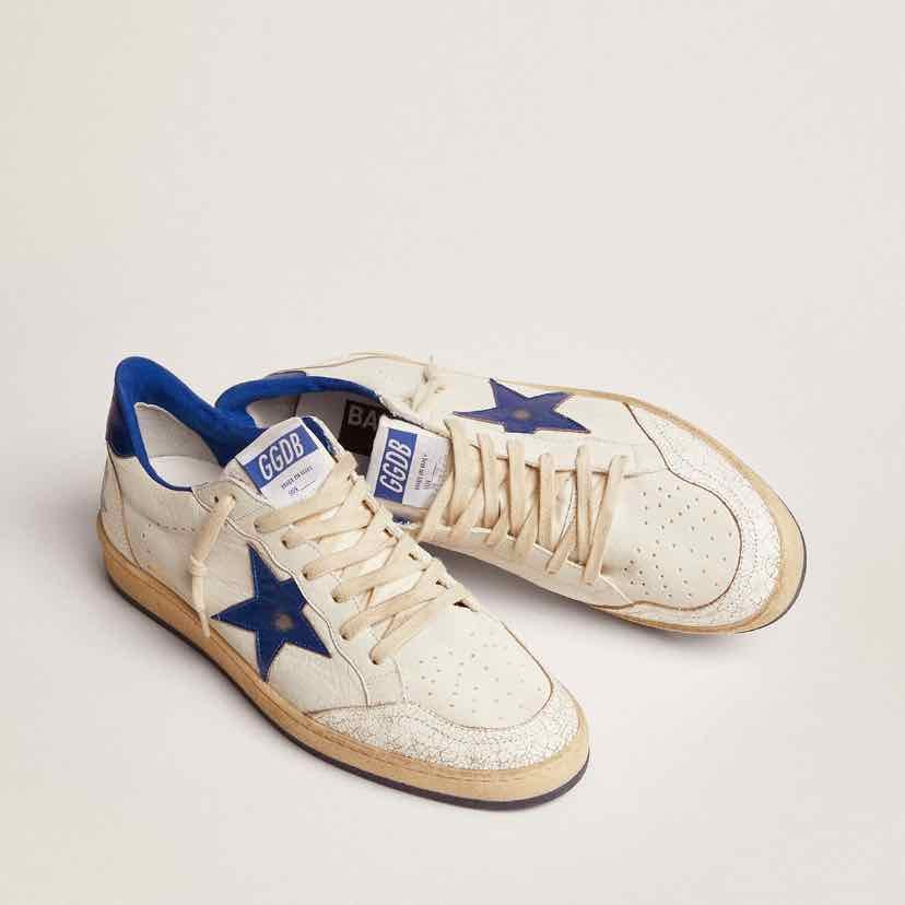 Golden Goose Ball-Star Low White Bluette - 500€