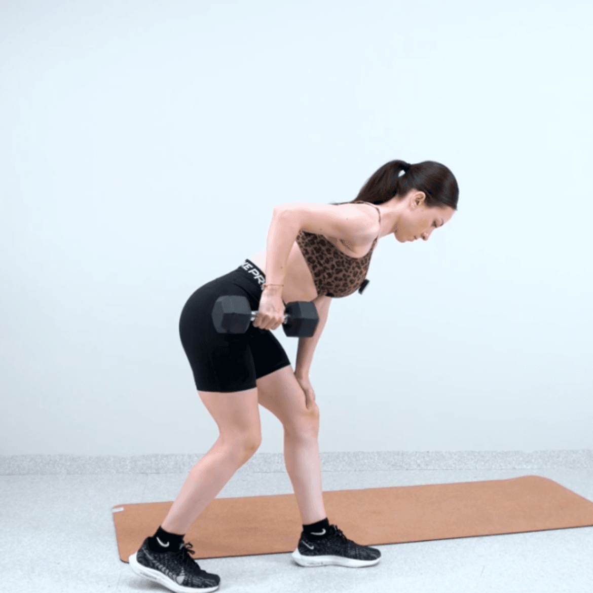 Single arm bent-over row (d)