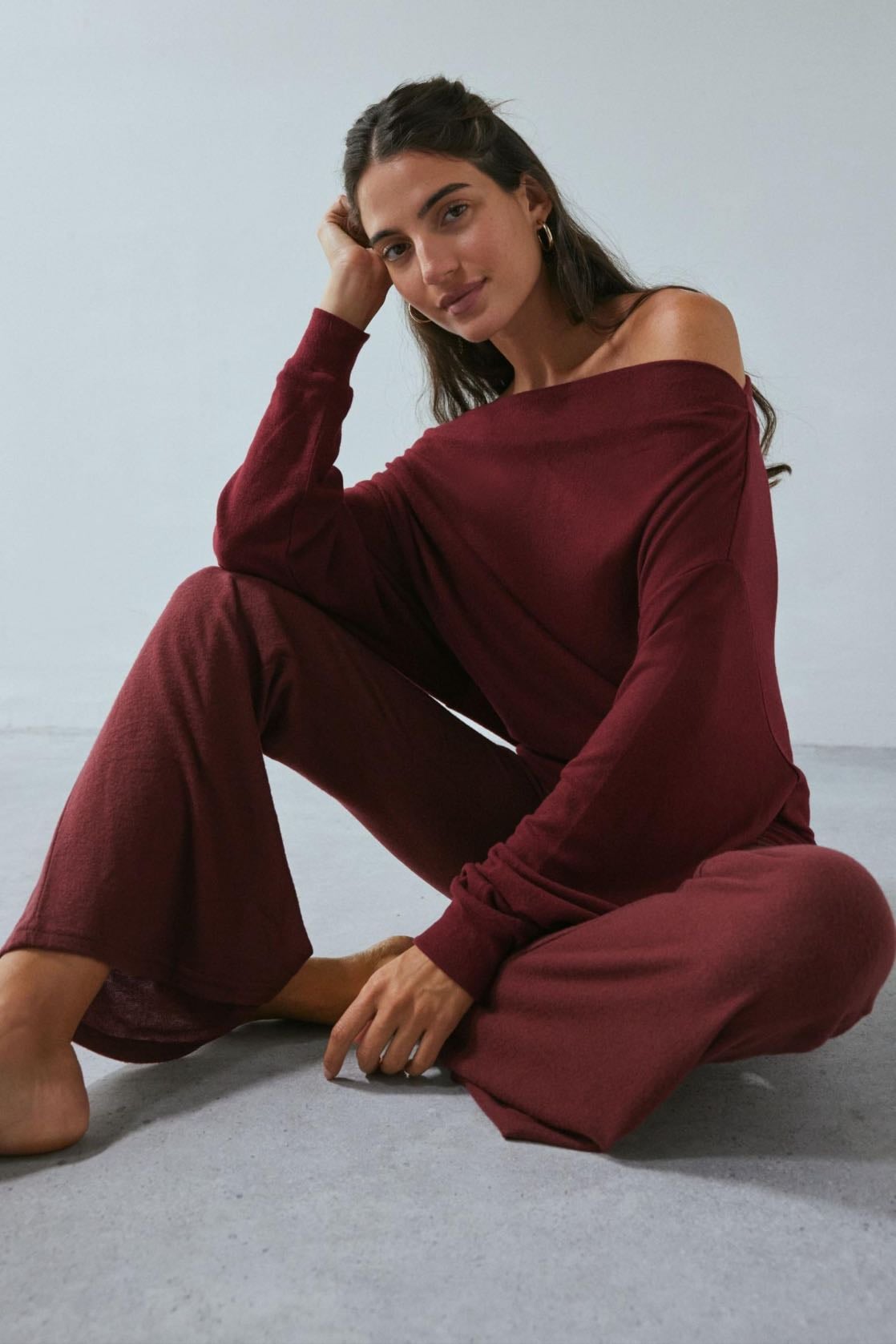 Cozy Knit Off-the-Shoulder Top - $49.00