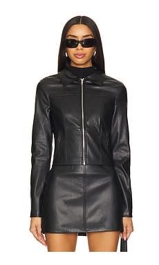 superdown Haydenn Faux Leather Jacket in Black from Revolve.com - Revolve.com