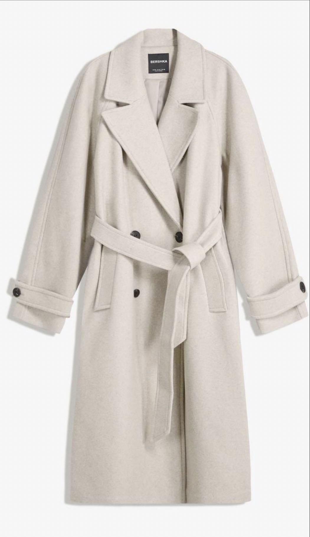 Beige trench coat