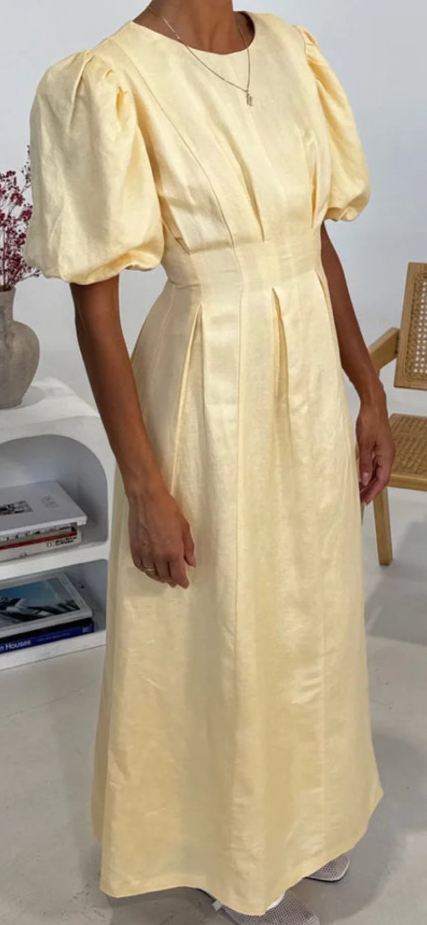 Butter yellow dress