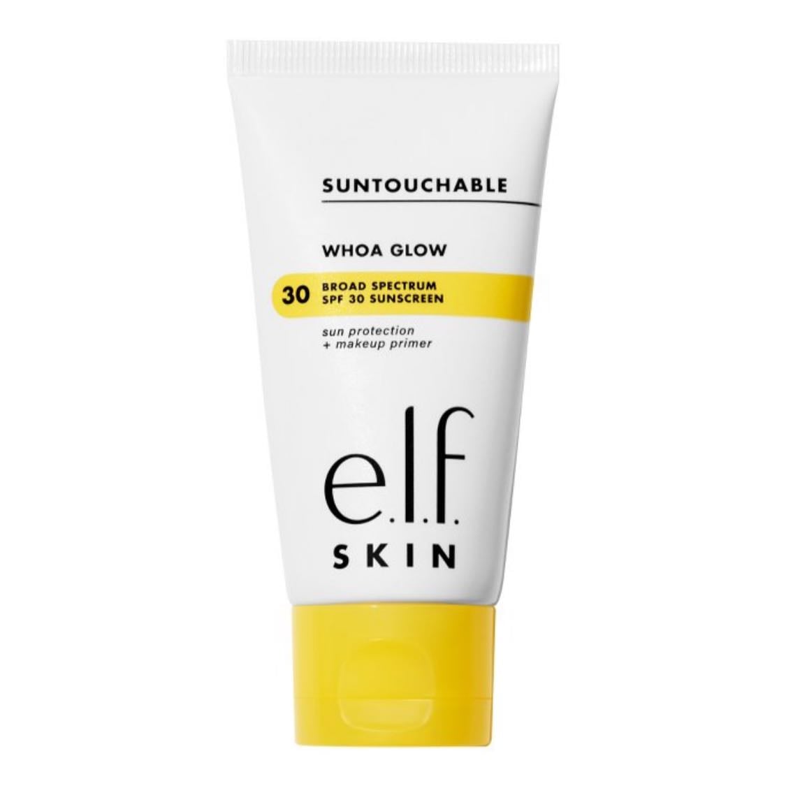 e.l.f. Whoa Glow Sunscreen & Primer - Sunbeam - Smooth, strong dewy effect, good daily for a little coverage