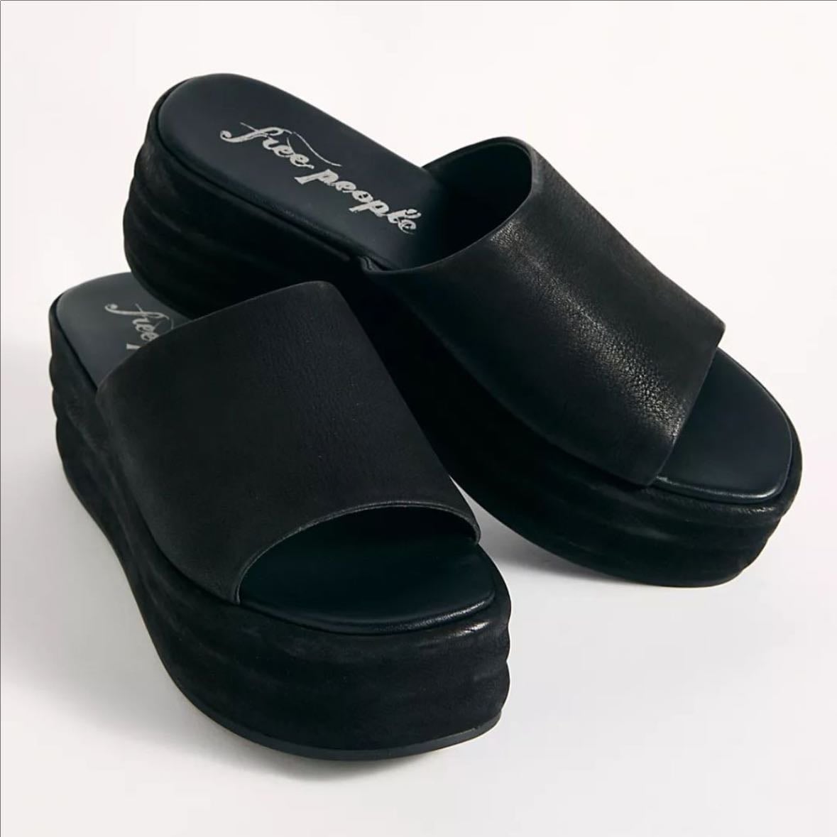 platform slide sandals