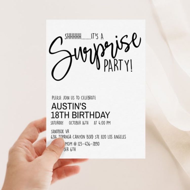 Invitation surprise - Chacun prépare une activité surprise
