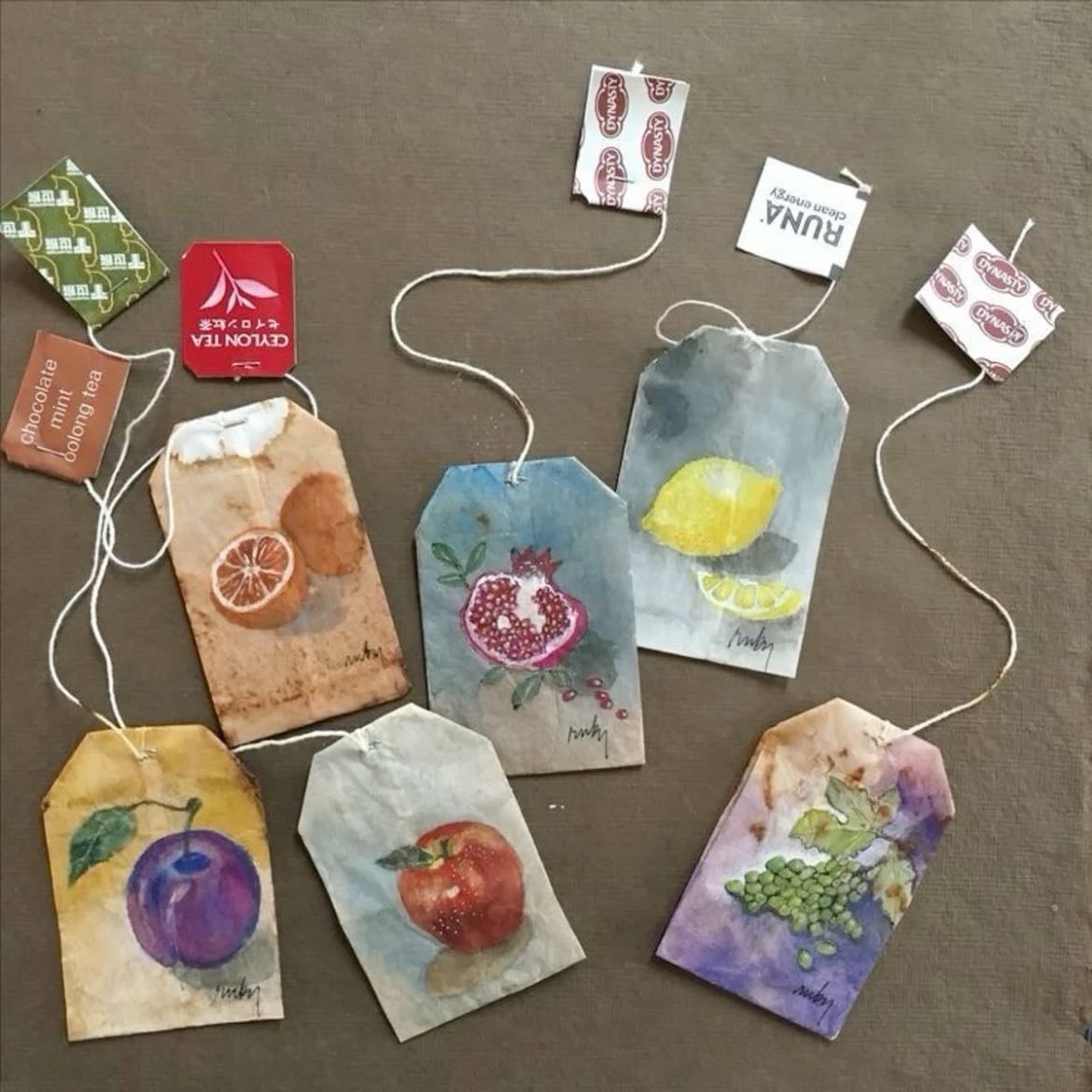 tea bag bookmarks - Remember to dry them first 🥰🍵
