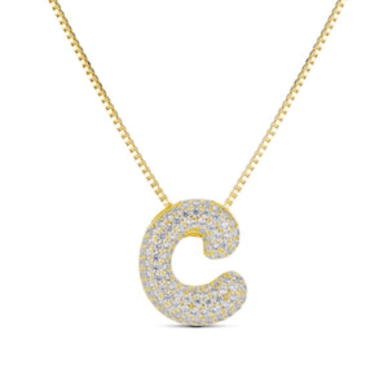 Iced Jumbo Letter Necklace - Ep Jewels • 107,05 chf