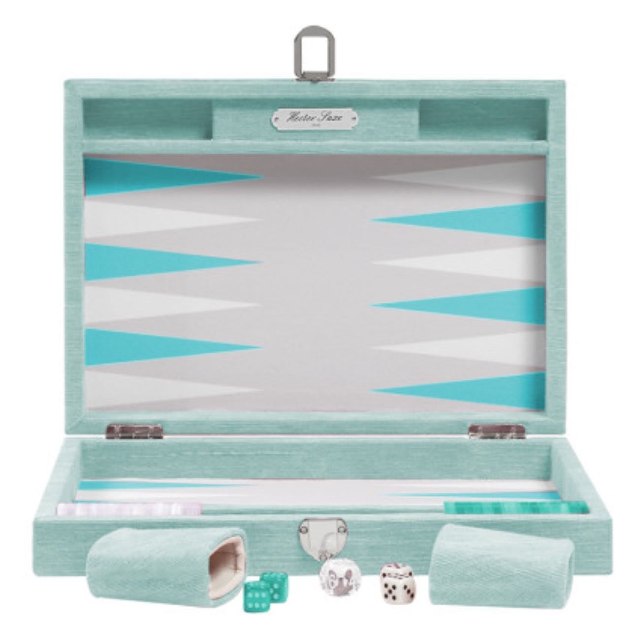 Backgammon - medium Jeans Turquoise - Hector Saxe • 650 €