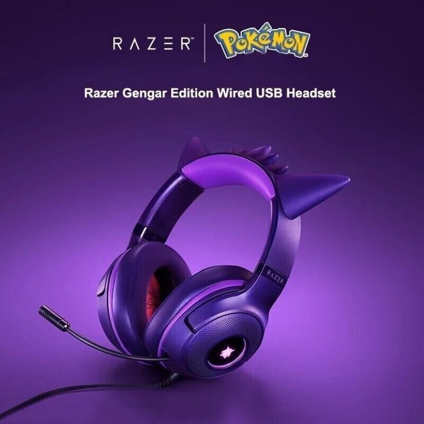 gengar razer headphones - the kuromi ones are also really cute 🍬