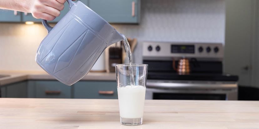 Diluting milk with water