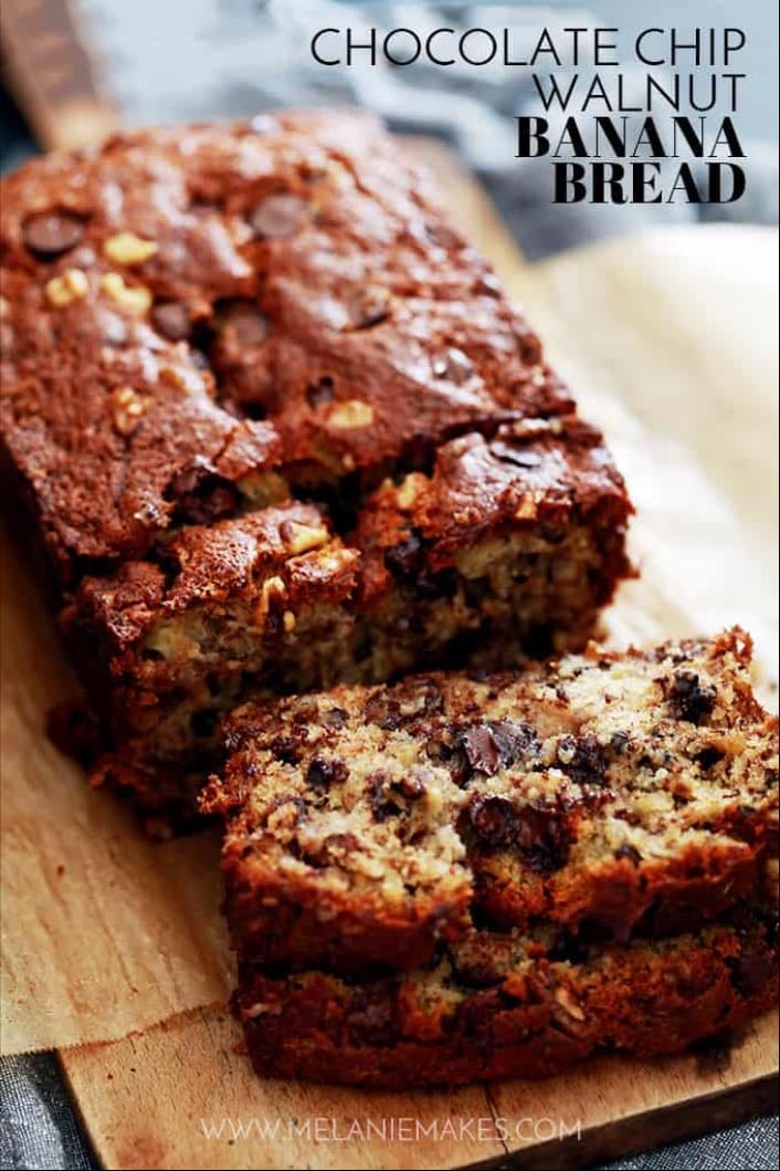 Bread with chocolate & walnuts