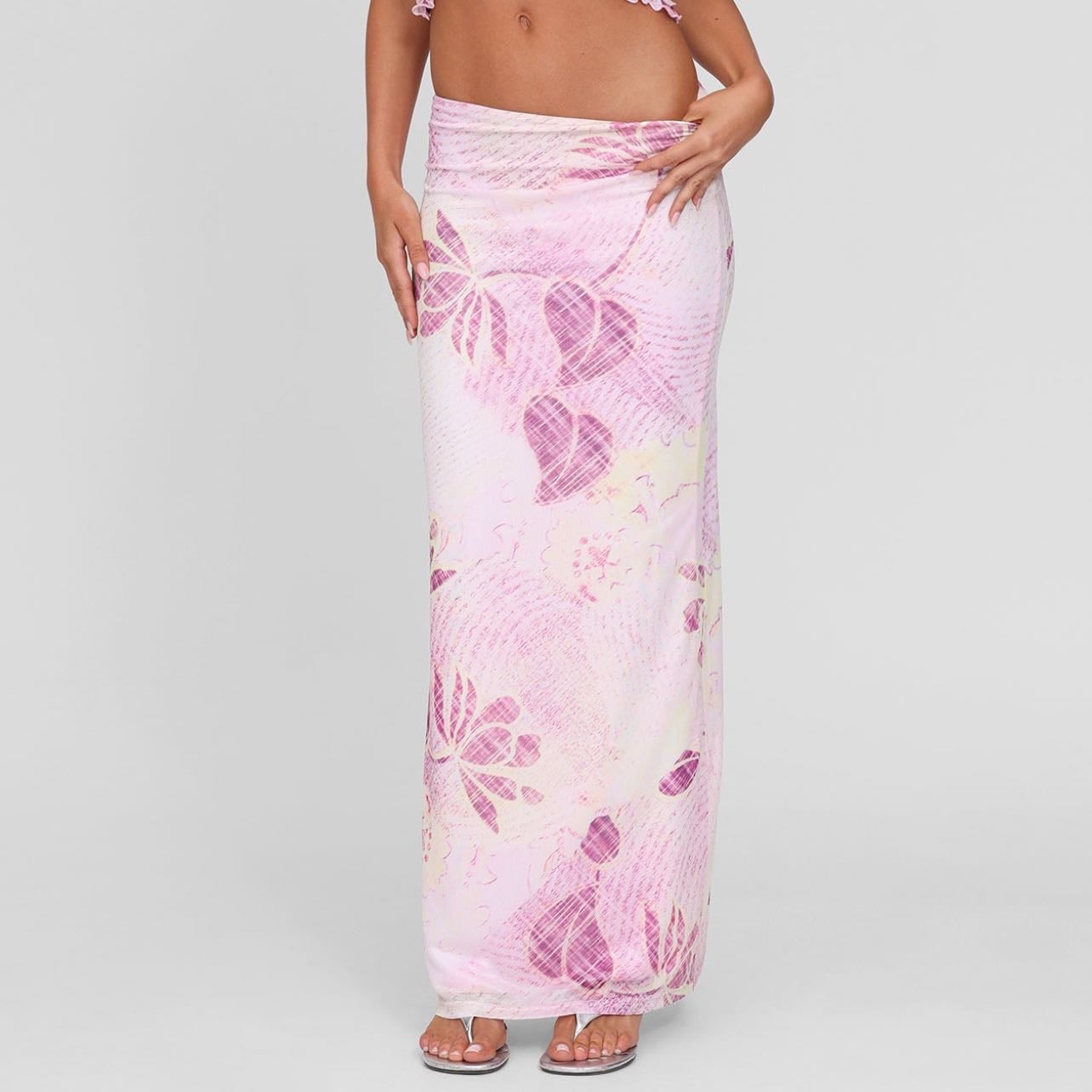 Dalila midi skirt tiger mist