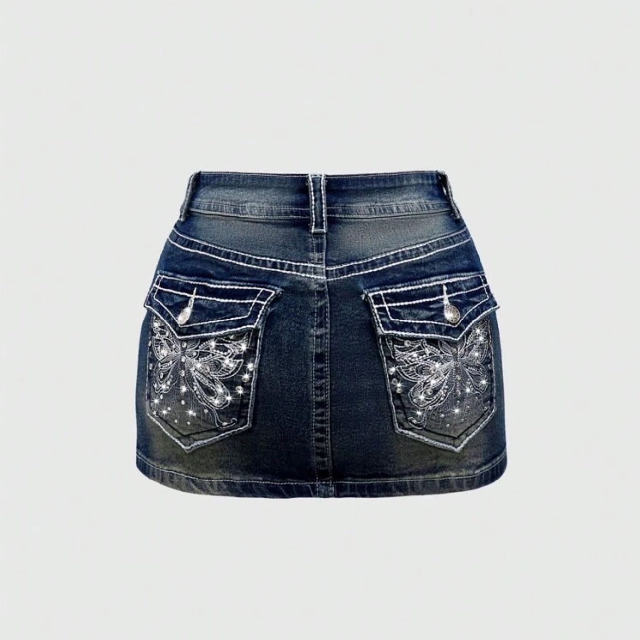 Mini skirt with butterflies