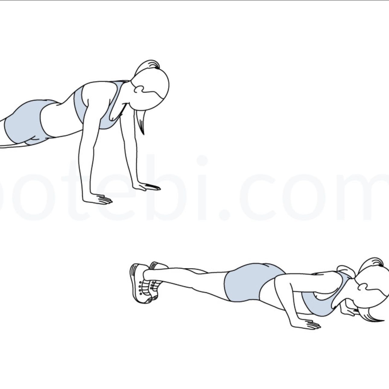 Push-ups - 3 sets, 8-12 reps