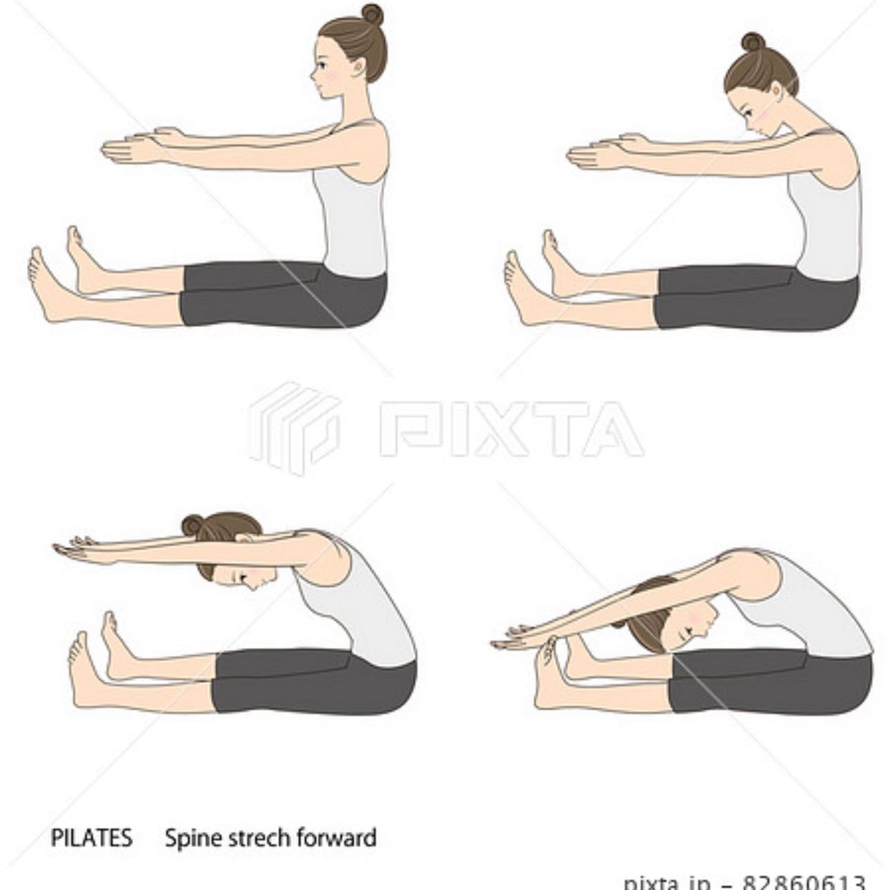 Spine stretch forward - 3 sets, 10 reps