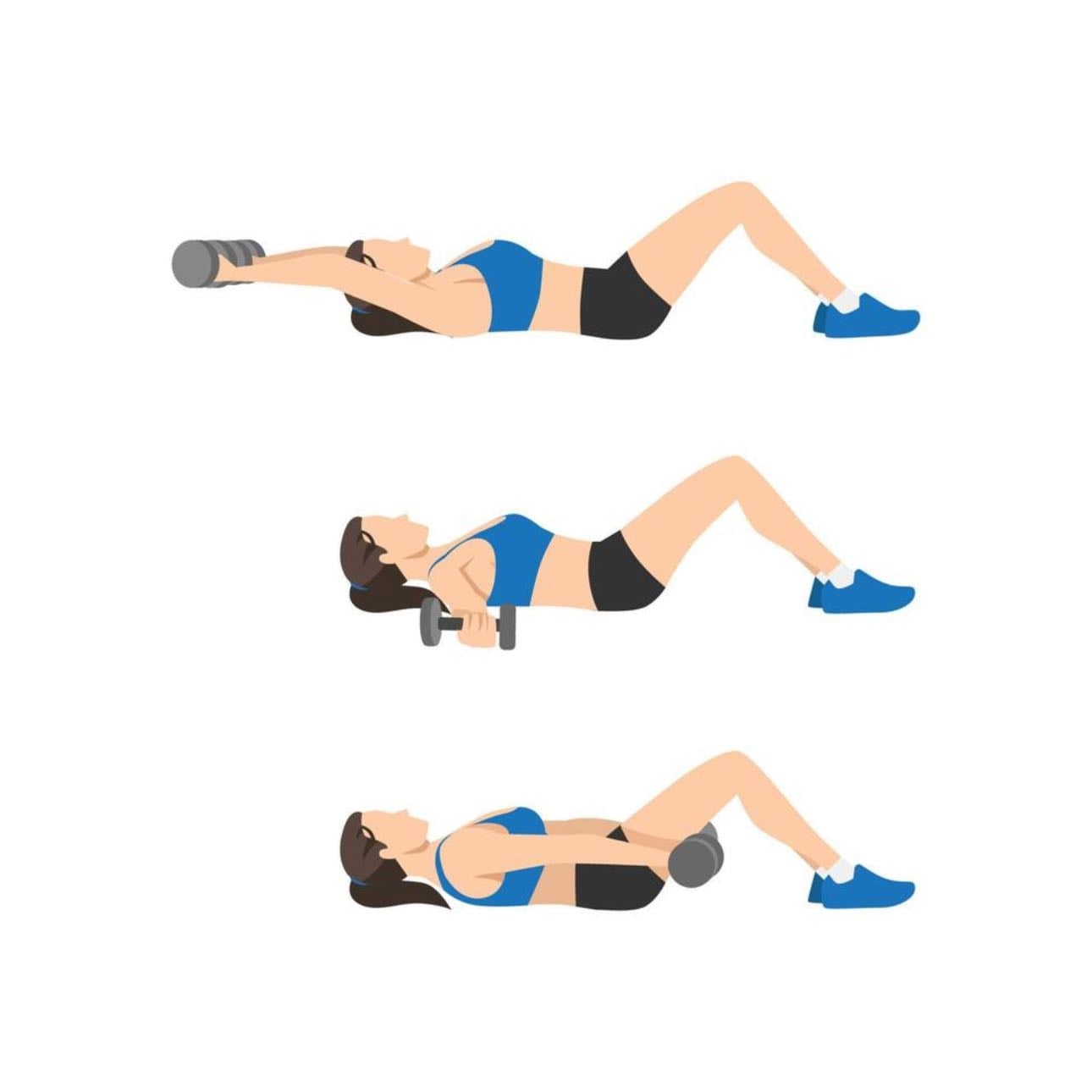 Glute bridge around the world - 3 sets, 15 reps