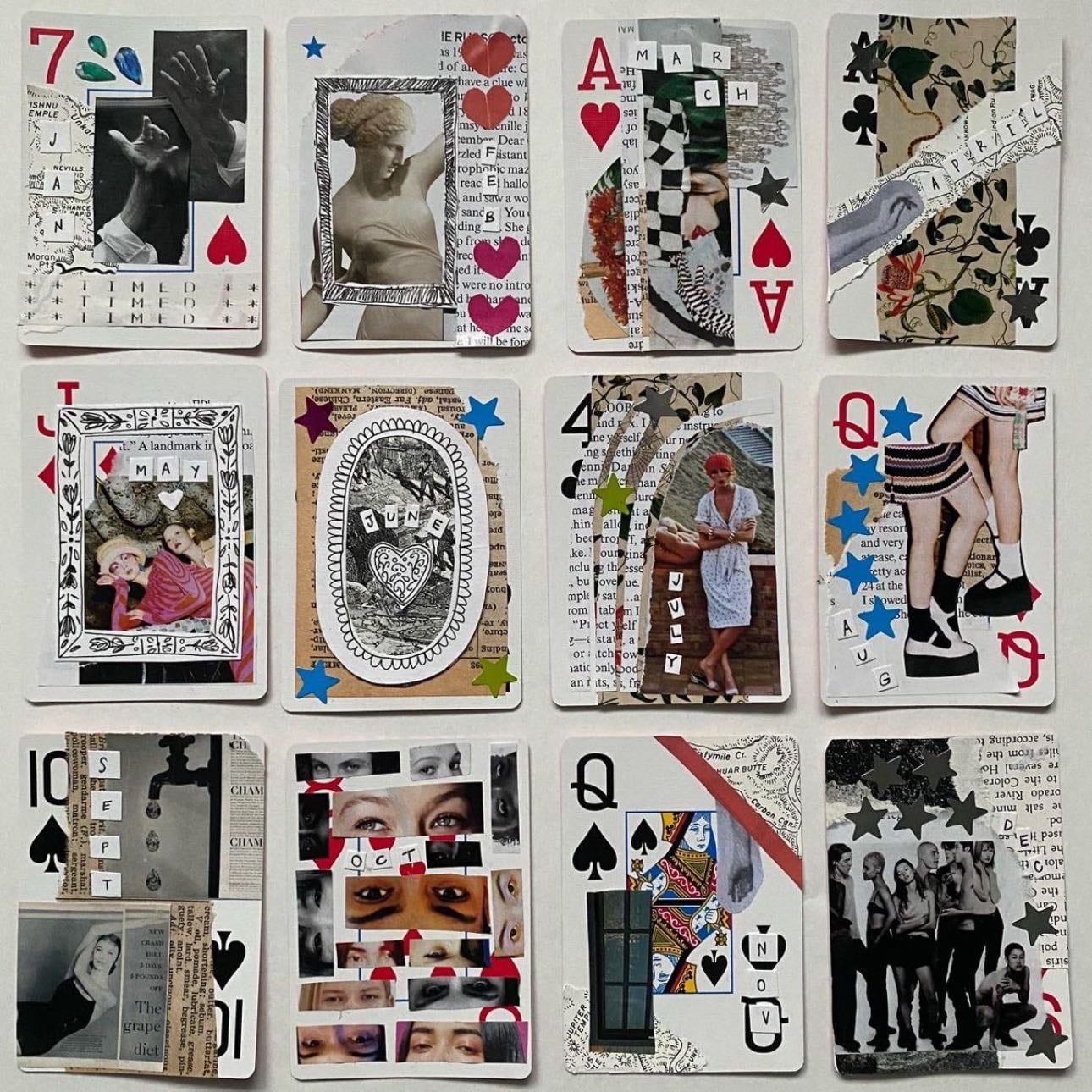 Baraja - Una baraja que puedes hacer con pequeños collages de fotos suyas o stickers que representen algo
